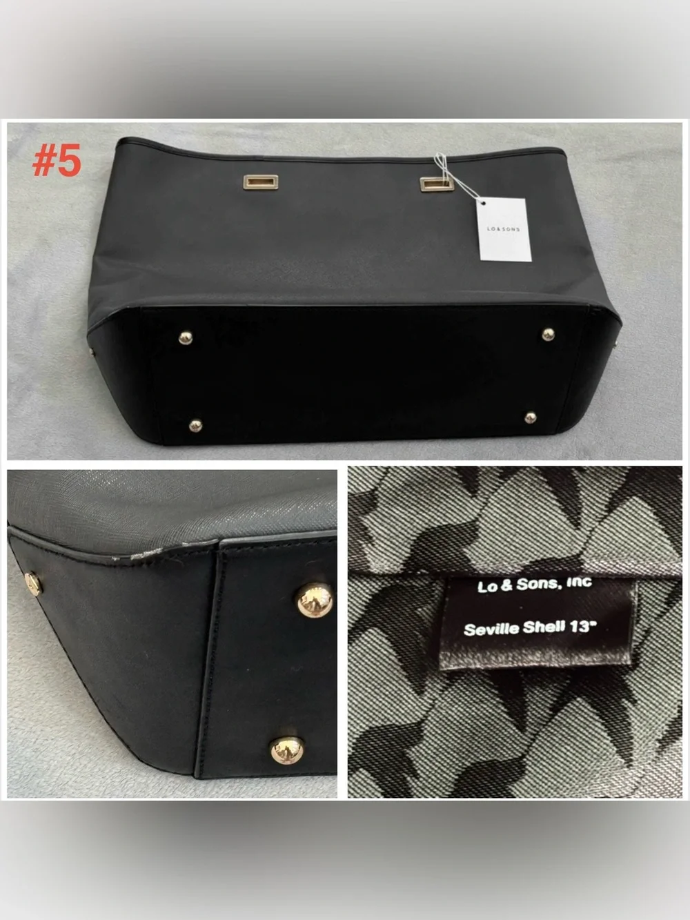 Lo & Sons Seville 13” complete Modular Tote Design System Bundle with 4 Shells